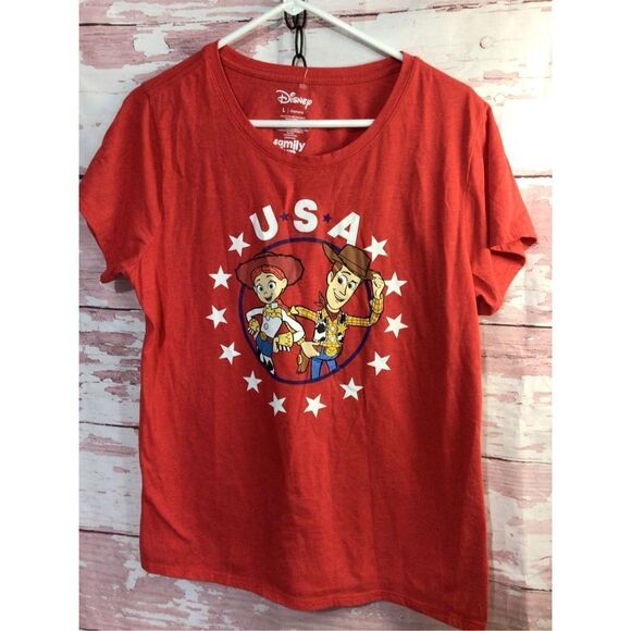 Vintage Toy Story USA Tee Red Crewneck Size L Women’s Never Worn - Picture 13 of 15